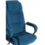 Кресло BERGAMO хром (22) флок синий 32